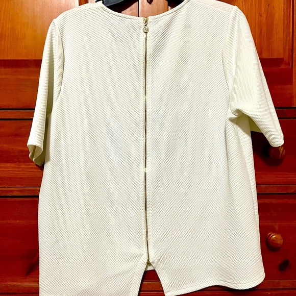 Anne Klein Elegant White Top - Large - Picture 3 of 7